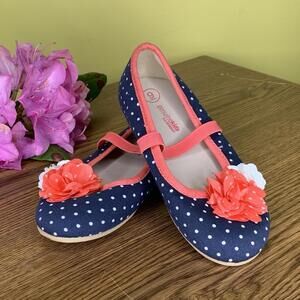 OSH KOSH Genuine Sandals Ballet Flat Infant Toddler girls Flower Polka Dot Sz 9